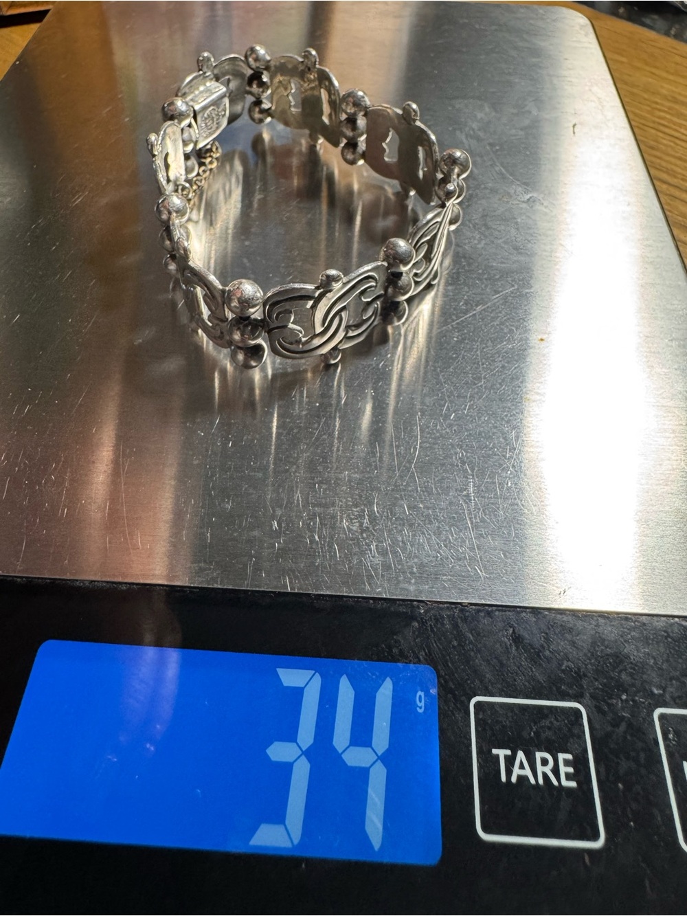 Taxco Silver Linked Knot Bracelet - Picture 2 of 7